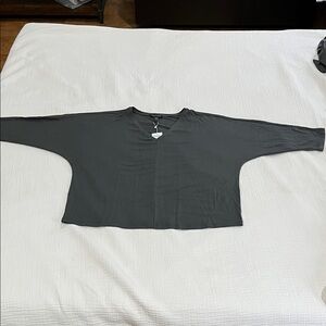 Eileen Fisher Grove V-Neck Tee XS NWT